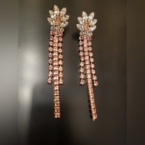 Max Mara crystal clip earrings